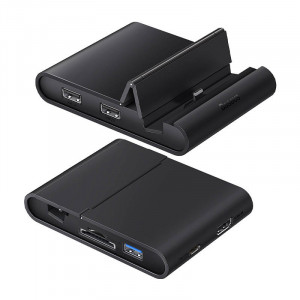 Statie Andocare Hub USB-C Pentru Smartphone Baseus Pro Mate, PD, 100 W (negru) 