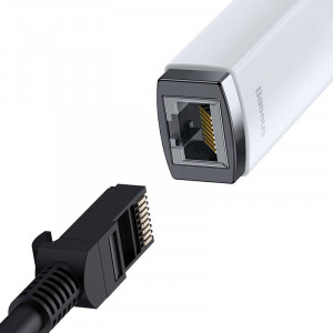 Adaptor de retea Baseus Lite Series USB la RJ45 (alb) WKQX000102 - Img 4