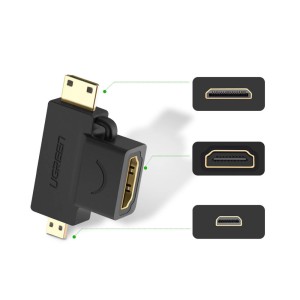Adaptor HDMI Mini/Micro la HDMI UGREEN 20144 (negru)