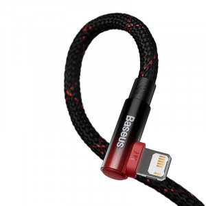 Cablu de date Baseus USB la Lightning MVP 2 20W 1m (negru-rosu) CAVP000020 - Img 3