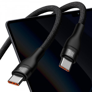 Cablu de date rapid USB 2 in 1 Seria Flash Baseus USB-C la USB-C 100W