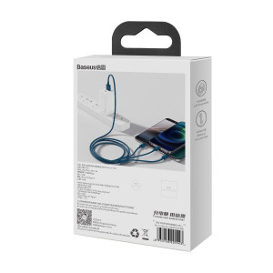 Cablu Incarcare USB 3in1 Baseus Superior Series, USB la micro USB / USB-C / Lightning, 3.5 A, 1.2 m (albastru) CAMLTYS-03