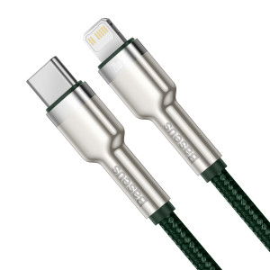 Cablu Incarcare Rapid USB-C la Lightning Baseus Cafule 20W 2m (Verde) CATLJK-B06