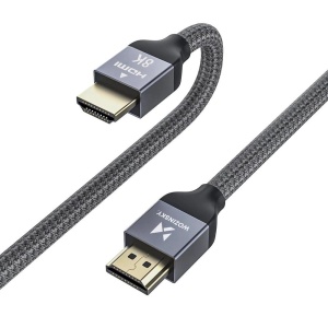 Cablu HDMI la HDMI 2.1 Wozinsky 8K 60 Hz 48 Gbps / 4K 120 Hz / 2K 144 Hz 5 m Argintiu (WHDMI-50)