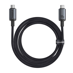Cablu Incarcare Rapid Baseus Crystal Shine USB-C la USB-C 100W, 1.5m, 20Gb (Negru)