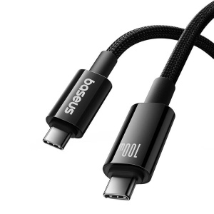 Cablu Incarcare Rapid Baseus USB Tungsten Gold USB-C la USB-C 100W 1.5m (Negru) P10319800111-00