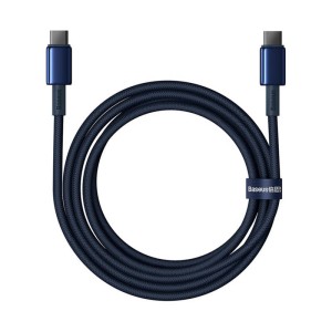 Cablu Incarcare Rapida USB-C la USB-C Baseus Tungsten Gold, 100W