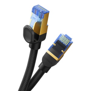 Cablu de Internet Impletit Baseus Ethernet RJ45 Cat.7 10Gbps (Negru)