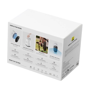 Camera Supraveghere Exterior Wireless Baseus N1 2K, Memorie 16GB + Extindere 16TB, Wide 145°, Set 2 Bucati (Alb)