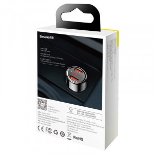 Incarcator auto BASEUS Magic 2x USB QC 3.0 45W pentru socket bricheta (negru) CCMLC20A-01 - Img 8
