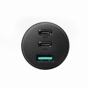 Incarcator Auto Rapid Joyroom JR-CL26 1x USB + 2x USB-C 70W (Negru)
