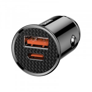 Incarcator Auto Circular Baseus PD QC4.0+ 5A 30W (negru) CCALL-YS01