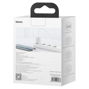 Incarcator Telefon Rapid Baseus Super Si 1C 25W (alb) CCSP020102