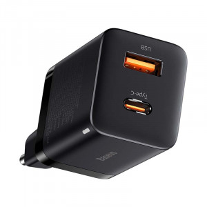 Incarcator Telefon Rapid Baseus Super Si Pro USB + USB-C 30W (negru) CCSUPP-E01