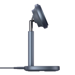 Incarcator Rapid Inductie Magnetic cu Suport Baseus Orbit 2 Pro 2 in 1 MagSafe Qi2 20W cu Racire (Gri)