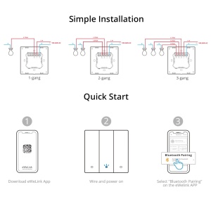 Intrerupator Smart de Perete Wi-Fi 3 Canale Sonoff M5-3C-80 (Negru)