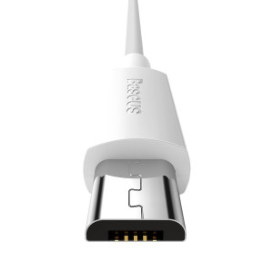 Kit cablu de date Baseus Simple Wisdom USB la Micro 2.1A (2 buc./set) 1.5 m alb TZCAMZJ-02 - Img 5