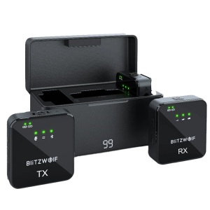 Microfon Wireless Omnidirectional BlitzWolf, BW-SX63, 1000mAh (Negru)