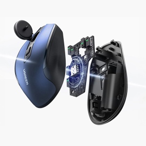 Mouse Wireless UGREEN MU006 2.4 GHz Bluetooth 800-4000DPI (Albastru) 25753