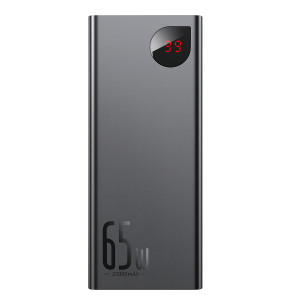 Baterie Externa Powerbank Baseus Adaman Metal 20000mAh PD QC 3.0 65W 2xUSB + USB-C + micro USB (negru) PPIMDA-D01