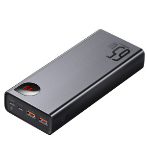 Baterie Externa Powerbank Baseus Adaman Metal 20000mAh PD QC 3.0 65W 2xUSB + USB-C + micro USB (negru) PPIMDA-D01