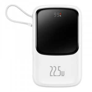 Powerbank Baseus Qpow PRO cu cablu, 10000 mAh, 22.5 W (alb) PPQD060102 - Img 1