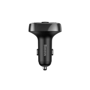Incarcator Auto Transmitator FM Baseus tip T Bluetooth 2xUSB microSD (negru) CCMT000001