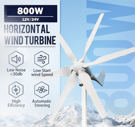 Turbina eoliana 800W 12V + cadou controller MPPT