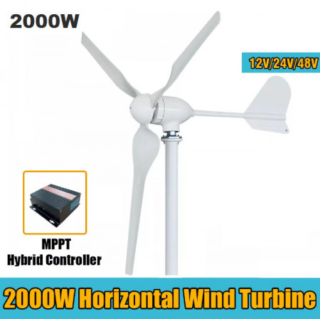 Turbina eoliana 2000W 12V/24V/48V controler MPPT ieftina