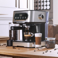 Espressor high-end automat 20 bar, 1100W, spumare profesională a laptelui