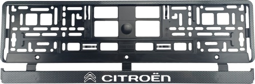 Set 2 bucati, suport numar inmatriculare Carbon, Citroen