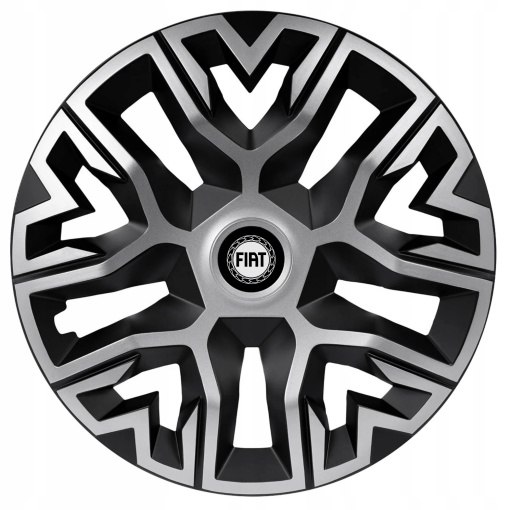 Set 4 Capace Roti 16 `` Best Gri-Negru, Compatibile Cu Fiat