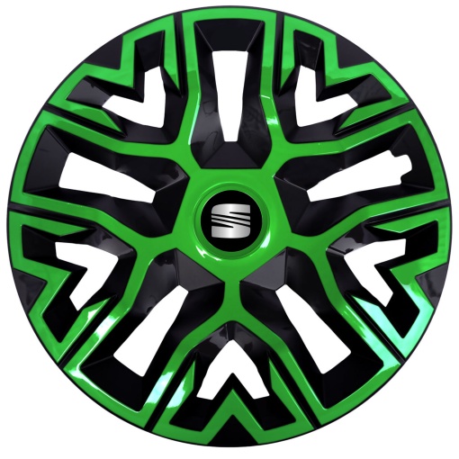 Set 4 Capace Roti 16 `` Best Verde-Negru, Compatibile Cu Seat