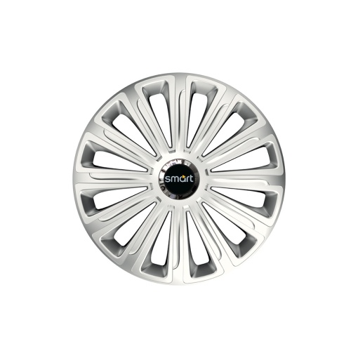 Set 4 capace roti Cu Inel Cromat Trend R15 pentru gama auto Smart