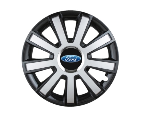 Set 4 capace roti Flash Gri-Negru R16 pentru gama auto Ford