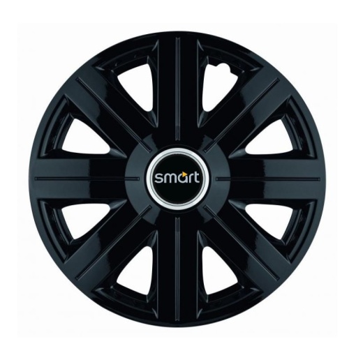 Set 4 Capace Roti, potrivite jantelor de R14, pentru Smart, model Cosmos Negru