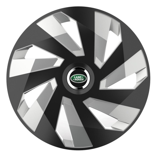 Set 4 Capace Roti, potrivite jantelor de R15, pentru Land Rover, model vector black and silver
