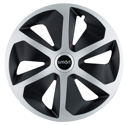 Set 4 capace roti Roco Gri-Negru R17 pentru gama auto Smart