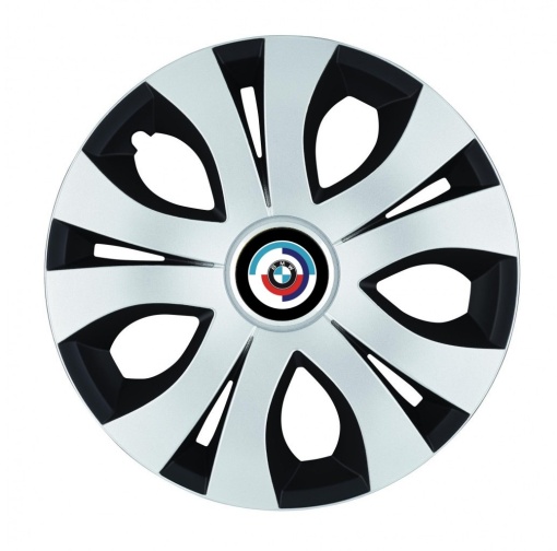 Set 4 Capace Roti Top Gri-Negru R15, Compatibil Cu BMW Nou