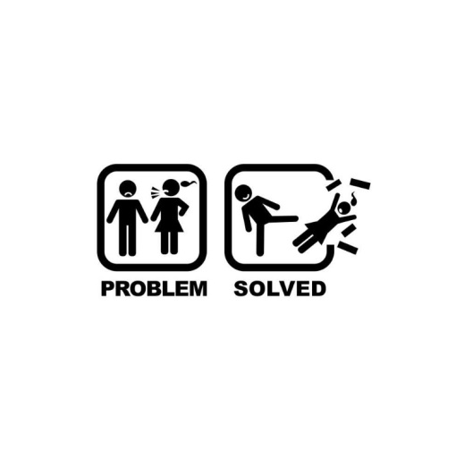 Sticker Problem Solved 15x7.5 cm, Creative Rey®