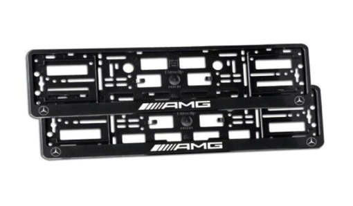 Set 2 bucati, suport numar inmatriculare AMG, Mercedes