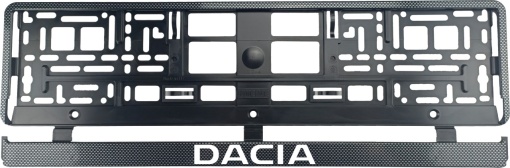 Set 2 bucati, suport numar inmatriculare Carbon, Dacia