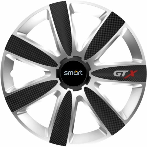Set 4 Capace Roti 14`` GTX Carbon Gri-Negru, Compatibil Cu Smart
