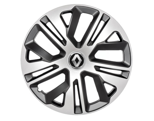 Set 4 capace roti 15`` Raven Gri-Negru, Compatibile cu Renault
