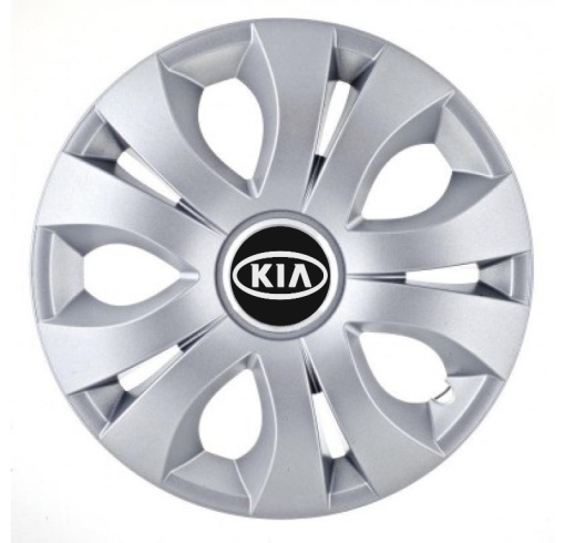 Set 4 Capace Roti Autohelix MSA® potrivite jantelor de 14 inch, Compatibil Cu Kia, model Top Gray