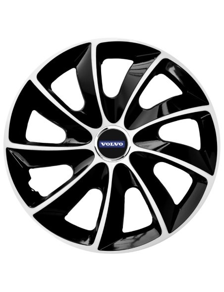 Set 4 Capace Roti Autohelix MSA® potrivite jantelor de 16 inch, pentru Volvo, model Stig Extra Black & White