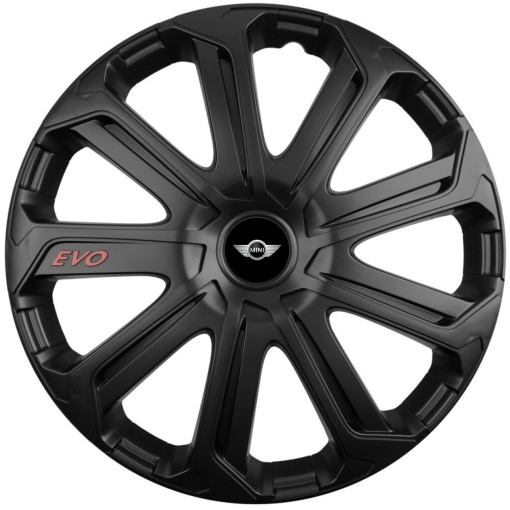 Set 4 Capace Roti Evo Negru R15, Pentru Mini