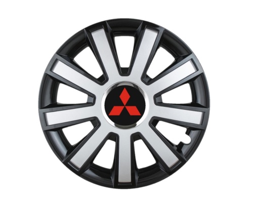 Set 4 capace roti Flash Gri-Negru R14 pentru gama auto Mitsubishi