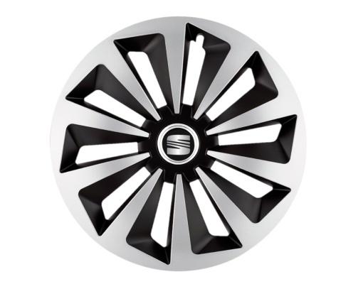 Set 4 capace roti Fox Gri-Negru R15 pentru gama auto Seat