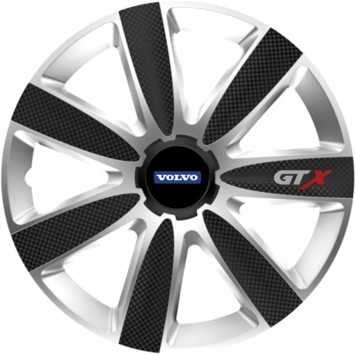 Set 4 Capace Roti GTX Carbon Gri-Negru R17, Compatibil Cu Volvo